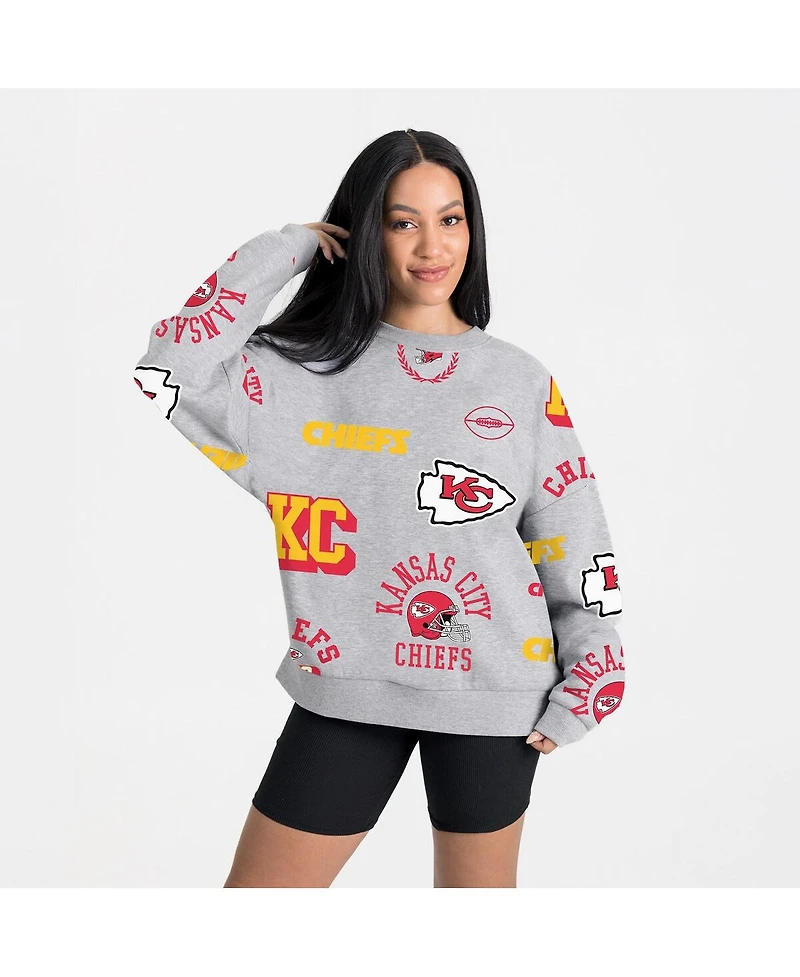 Gameday Couture Women's Heather Gray Kansas City Chiefs Always On Repeat Fleece Sweatshirt