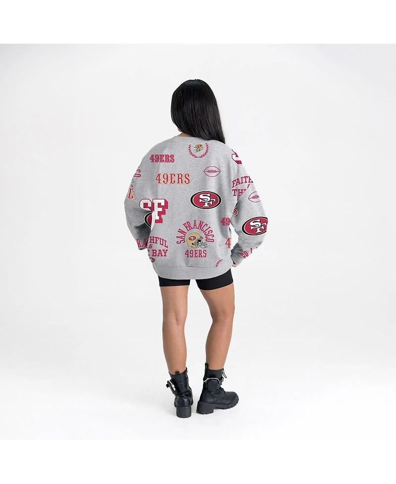 Gameday Couture Women's Heather Gray San Francisco 49ers Always On Repeat Fleece Sweatshirt