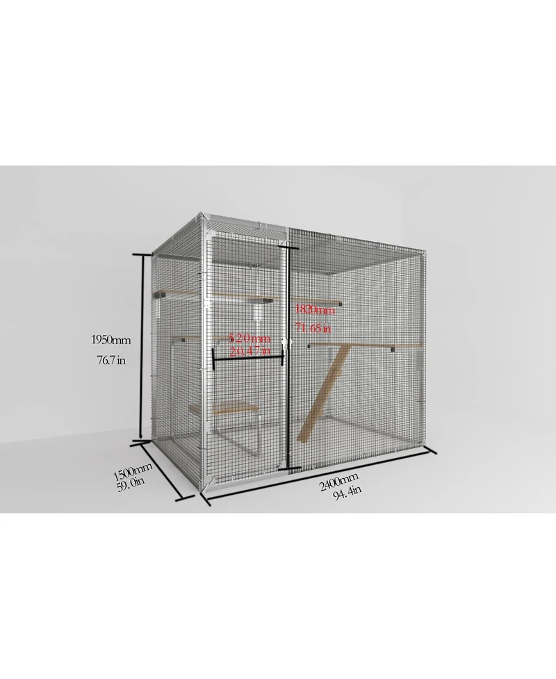 Streamdale Furniture Cat House Large Catio Cat Cage Shelter Enclosure Playpen 7.8 ft x4.9 ft