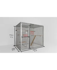 Streamdale Furniture Cat House Large Catio Cat Cage Shelter Enclosure Playpen 7.8 ft x4.9 ft