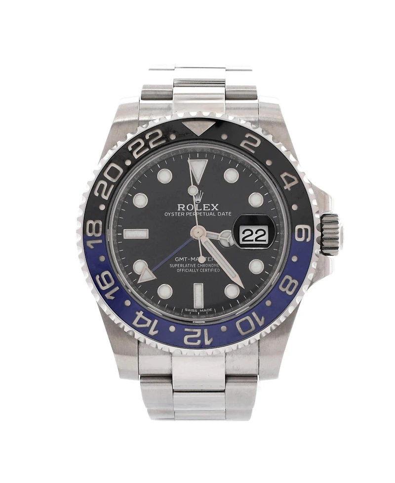 Pre-Owned Rolex Oyster Perpetual Date Gmt-Master Ii Batman Automatic Watch in Stainless Steel and Cerachrom 40mm
