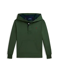 Polo Ralph Lauren Boys 2-7 Plaid-Trim Hooded Rugby Sweatshirt