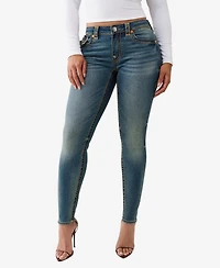 True Religion Women's Jennie Skinny Super T Flap Jeans