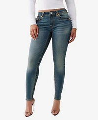 True Religion Womens Jennie Skinny Super T Flap Jeans