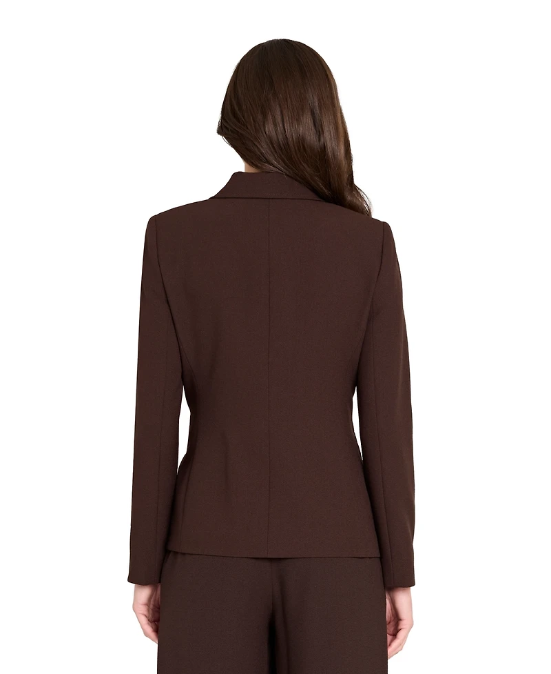 Tahari Asl Women's Peak Lapel One-Button Jacket