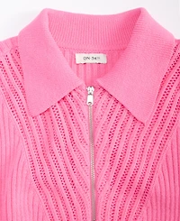 On 34th Women's Pointelle Zip Cardigan Sweater, Macy's Exclusive
