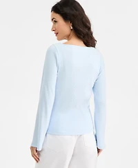 On 34th Women's Knit Boat-Neck Bell-Sleeve Top, Macy's Exclusive