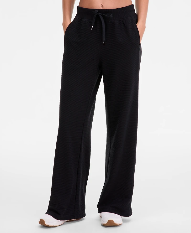 Id Ideology Women's Ribbed Knit Wide Leg Pants, Macy's Exclusive