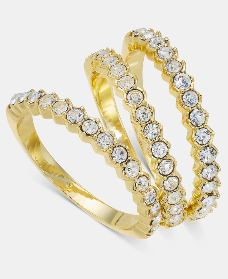 Charter Club 3-Pc. Set Pave Band Rings, Macy's Exclusive