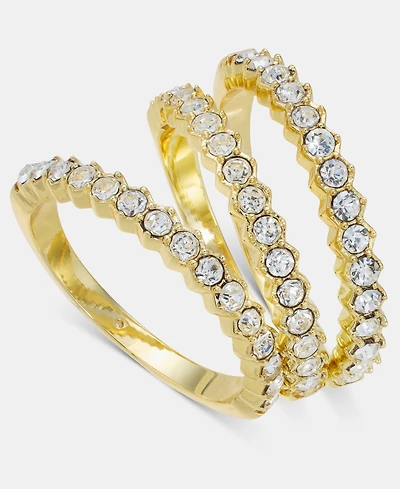 Charter Club 3-Pc. Set Pave Band Rings, Macy's Exclusive