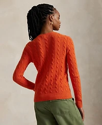 Polo Ralph Lauren Women's Cable Wool-Cashmere Crewneck Sweater