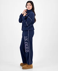 Rebellious One Juniors' Los Angeles Polar Fleece Sweatpants