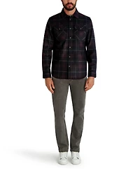 Karl Lagerfeld Paris Men's Plaid Pattern Shirt Jacket