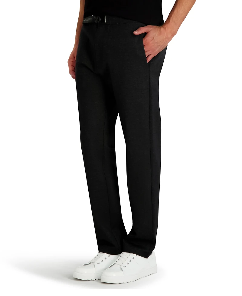Karl Lagerfeld Paris Men's Straight Leg Belted Pants