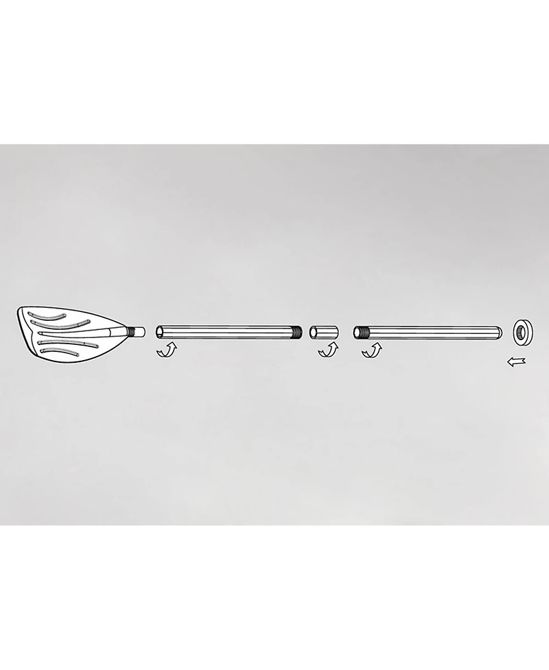 Intex Set of 48" Paddles Plastic Ribbed French Oars for Inflatable Boat (Pair)