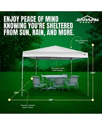 Caravan Canopy CVAN21007900010 Sports V Series 2 10 x 10 Ft Straight Leg Tent