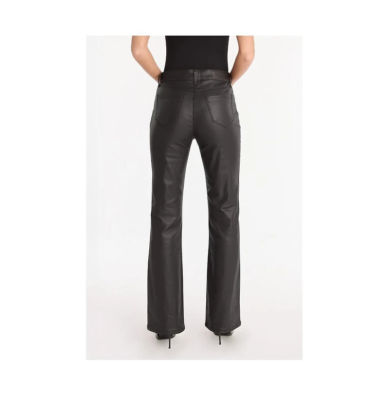The Noli Shop Women's Aria Coated Flare Jean - Sangria
