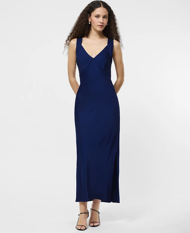 sachin and babi light blue dress SHEIN PETITE Women's Casual Long Dress, Minimalistic Fashion, Suitable For  Daily Wear main image 1