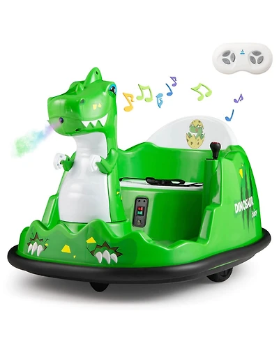 Bumper Car for Kids with Remote Control, Spray Colorful Flashing Lights