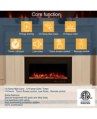 30''Classic Built-in or Wall-Mounted Direct Vent Electric Fireplace