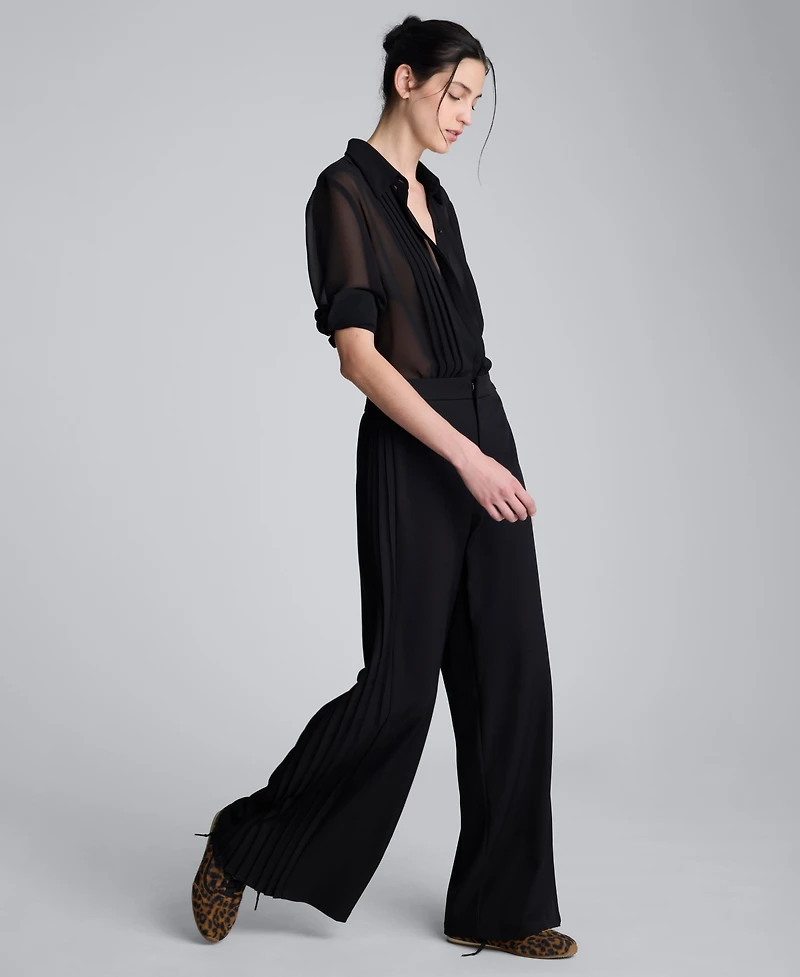 Kenneth Cole Women's Wide Leg High Rise Pants