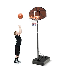 Basketball Hoop 5.6-6.5 Ft Height Adjustable for Kids with Shatterproof Backboard