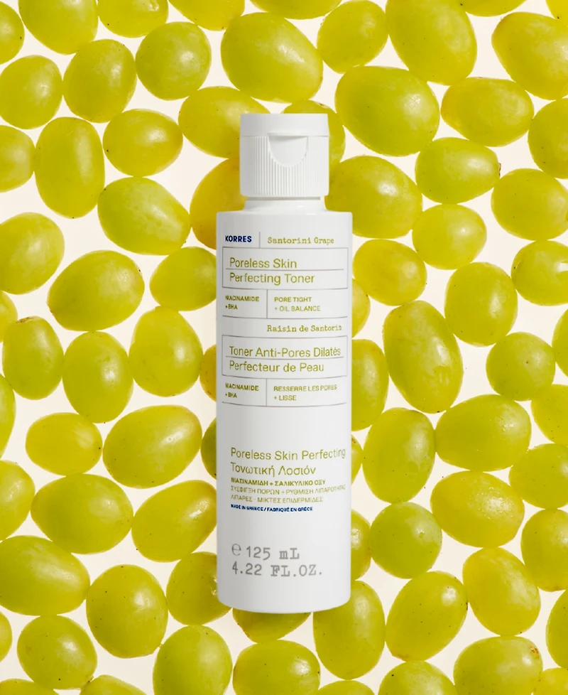 Korres Santorini Grape Poreless Skin Perfecting Toner, 4.23 oz.