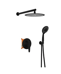 10-Inch 5-Spray Shower Faucet Handheld Shower Combo Kit with Rain Shower Head,with Valve