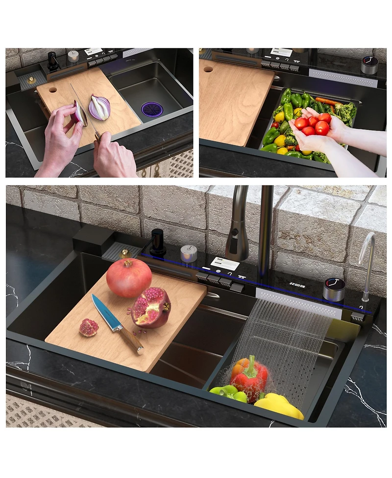 31.5-Inch Drop-In Single Bowl 304 Stainless Steel Kitchen Sink