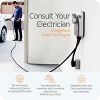 ChargePoint Home Flex Level 2 WiFi Nema 6-50 Plug Electric Vehicle Ev Charger