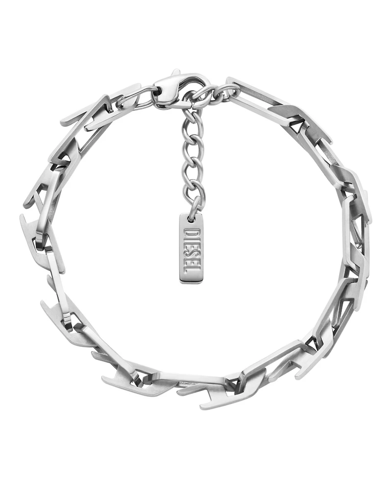 Diesel Men's Stainless Steel Interlocking D Logo Chain Bracelet