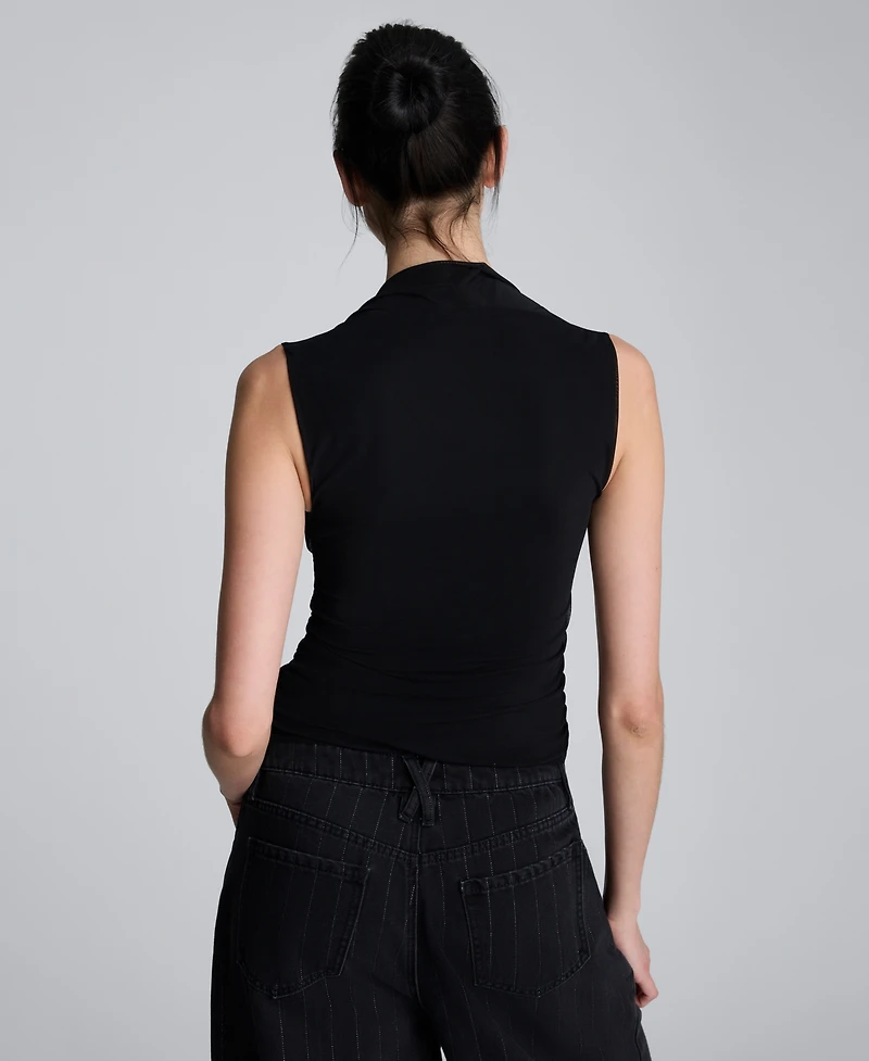 Kenneth Cole Women's Square Neck Sleeveless Top