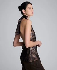 Kenneth Cole Women's Crossover Halter Top
