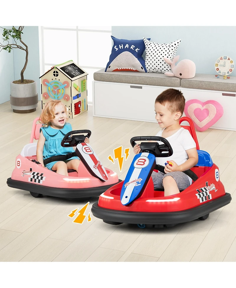 6V Electric Kids Ride-on Bumper Car with 360° Spinning Dual Motors 2 Speeds