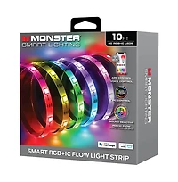 Monster 10 Ft. Sound Reactive Color Flow Indoor Led Light Strip with Razer Chroma Smart Sync