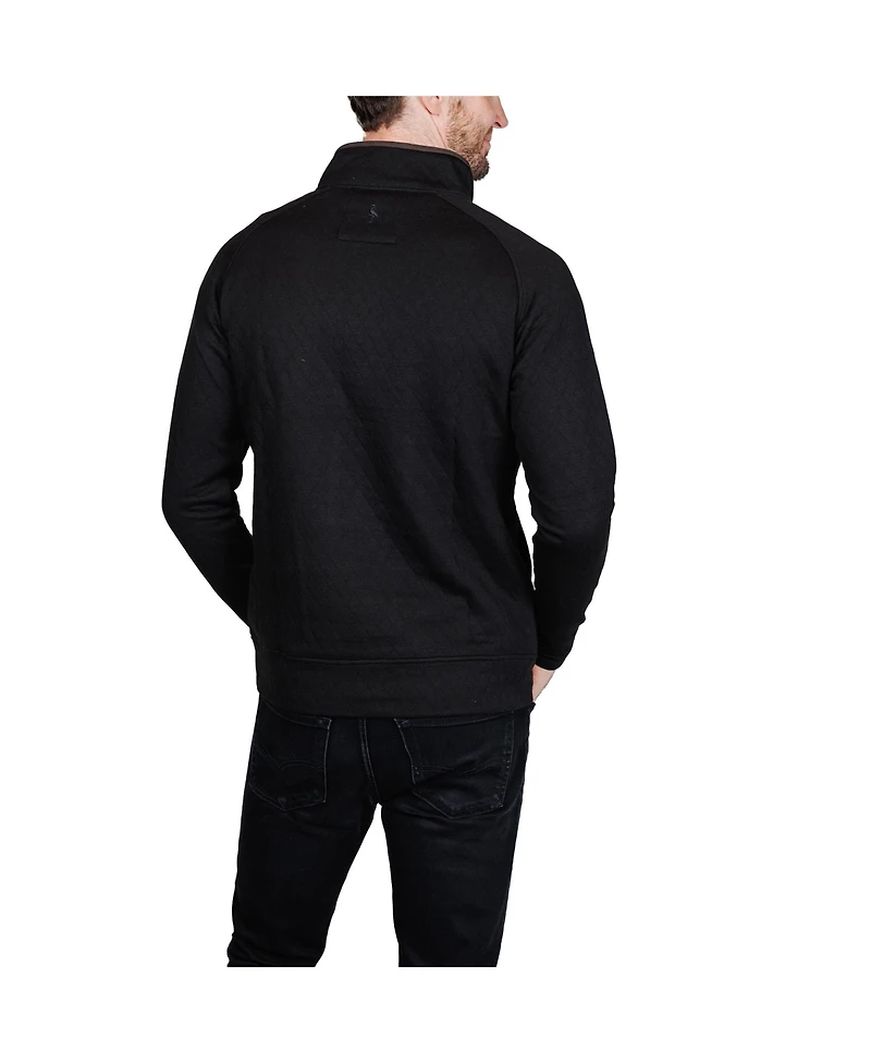 Tailorbyrd Men's Hidden Snap Front Quilted Pullover