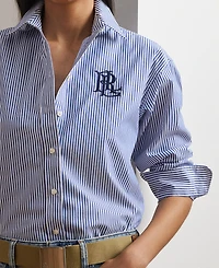 Lauren Ralph Petite Relaxed Fit Stretch Cotton Shirt