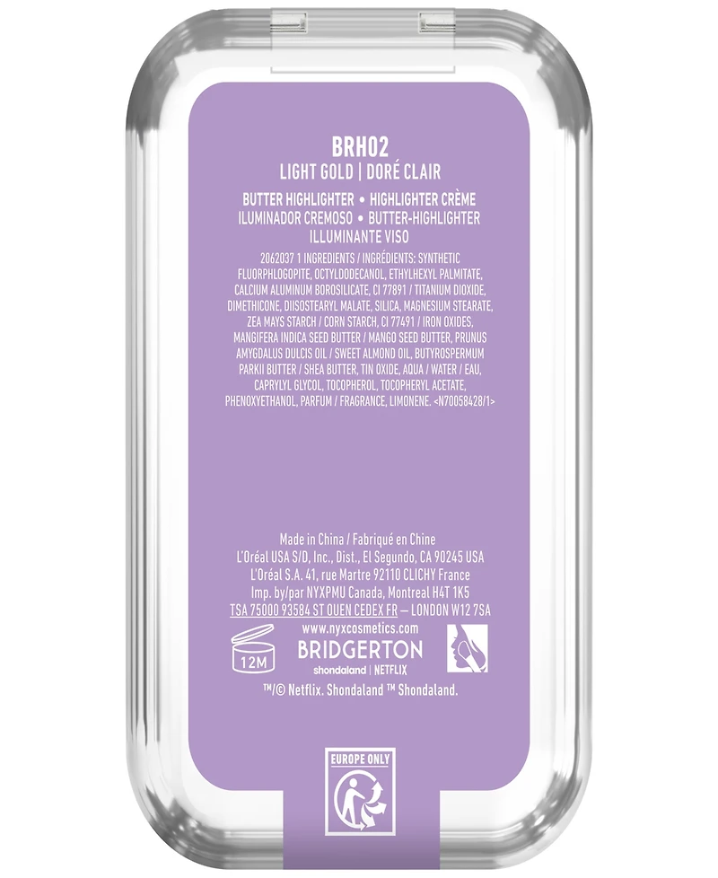 Nyx Professional Makeup Buttermelt Bridgerton Royal Highlighter, 0.17 oz.