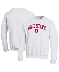 Champion Men's White Ohio State Buckeyes Arch Over Logo Pullover Sweatshirt