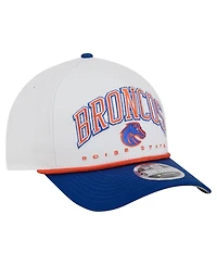 New Era Men's White/Royal Boise State Broncos Arch Two-Tone Rope 9FORTY A-Frame M-Crown Adjustable Hat