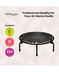 JumpSport 250 Workout Rebounder for Adults, 39" Mini Fitness Trampoline, Black