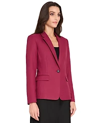 Tahari Asl Women's Herringbone Peak Lapel Blazer