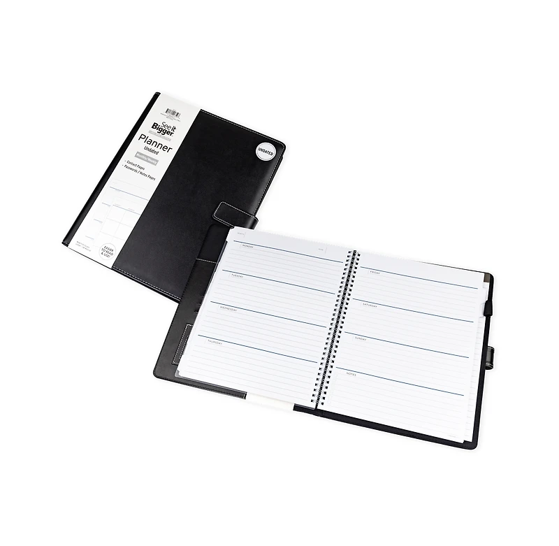 See It Bigger Upgraded Monthly Weekly 15 Month Padfolio Planner