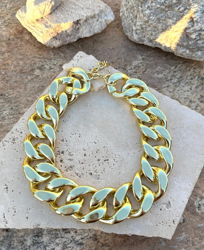 Adornia Gold Lightweight Chunky Curb Chain Necklace