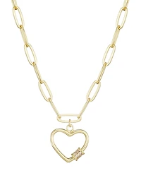 Adornia Gold Carabiner Heart Necklace