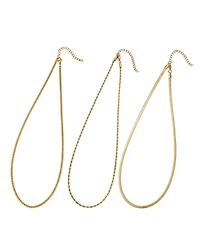 Adornia Tarnish Resistant Gold Chain Necklace Set
