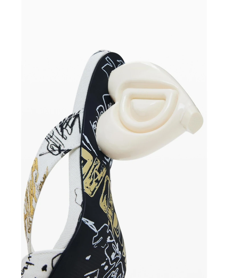 Desigual Women's Heart heel sandal