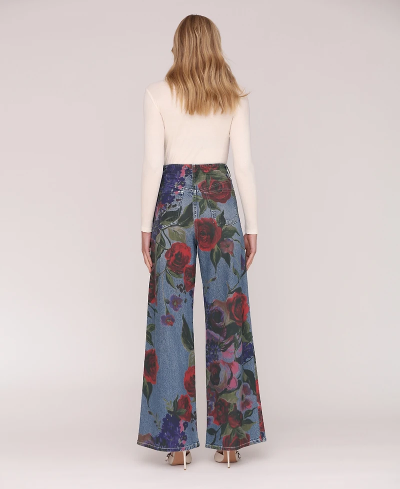Avec Les Filles Women's High-Rise Wide-Leg Jeans