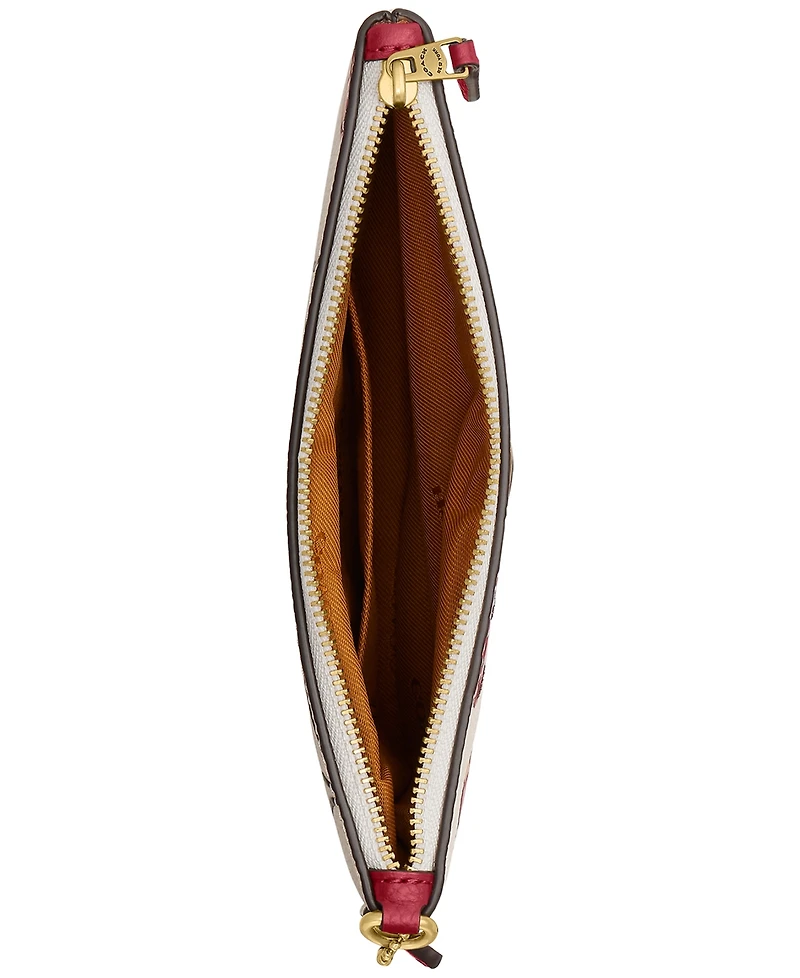 Coach Boxed Small Cherry Print Leather Essential Wristlet
