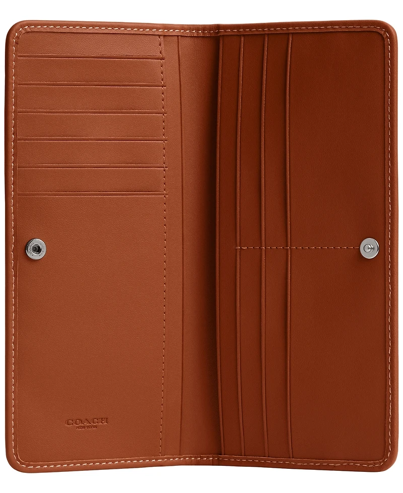 Coach Crystal Signature Jacquard Essential Slim Wallet